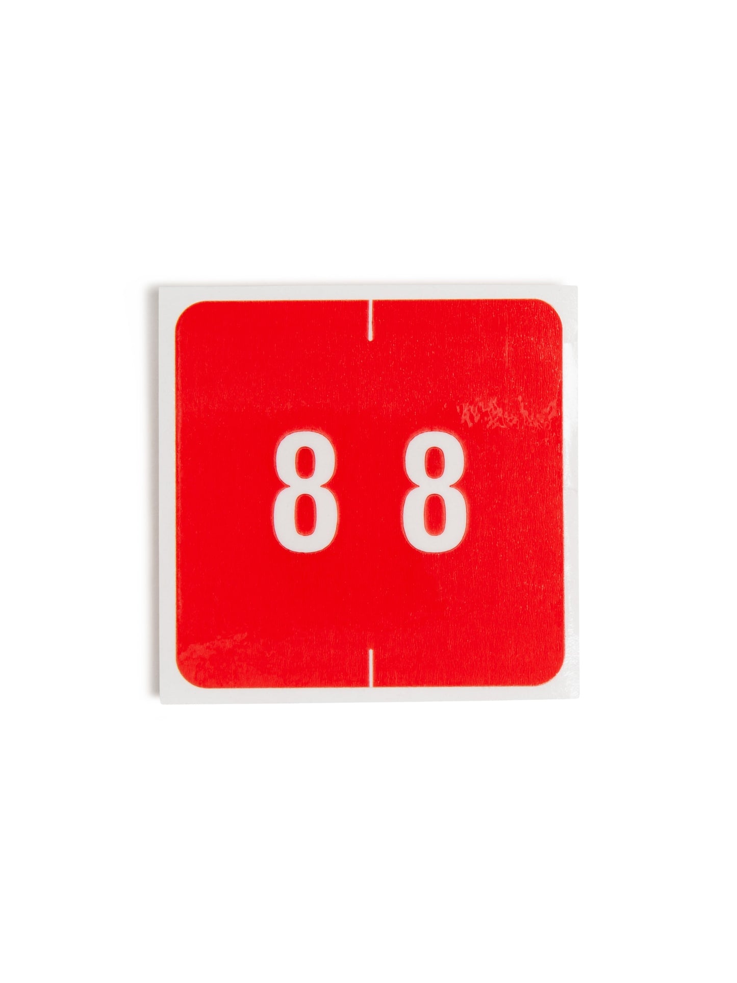 DCC Color-Coded Numeric Labels - Rolls, Red Color, 1-1/2" X 1-1/2" Size, Set of 250, 086486674287