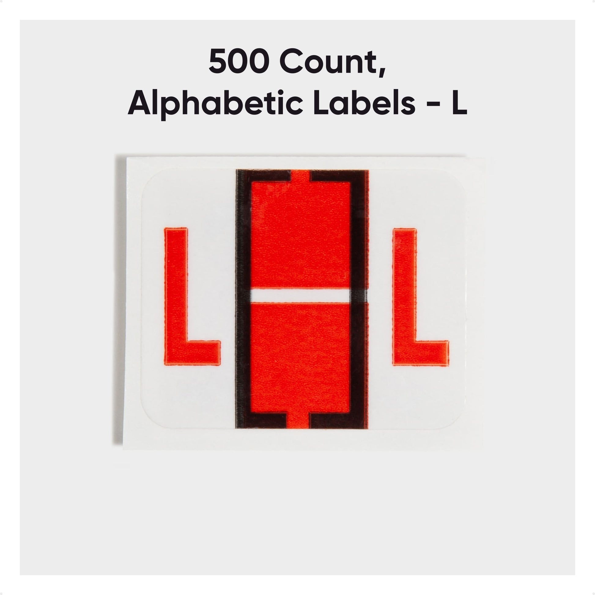 BCCR Bar Style Color-Coded Alphabetic Labels, A-Z Rolls, Dark Orange Color, 1-1/4" X 1" Size, Set of 50, 086486670821