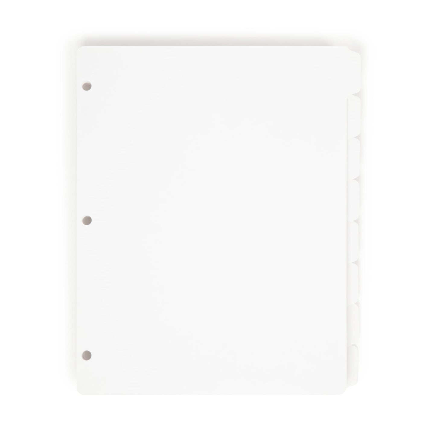 Three-Ring Binder Index Dividers, 8 Sets of 5 Dividers Each, 1/8-Cut Tabs, White Color, Letter Size, Set of 1, 30086486894181