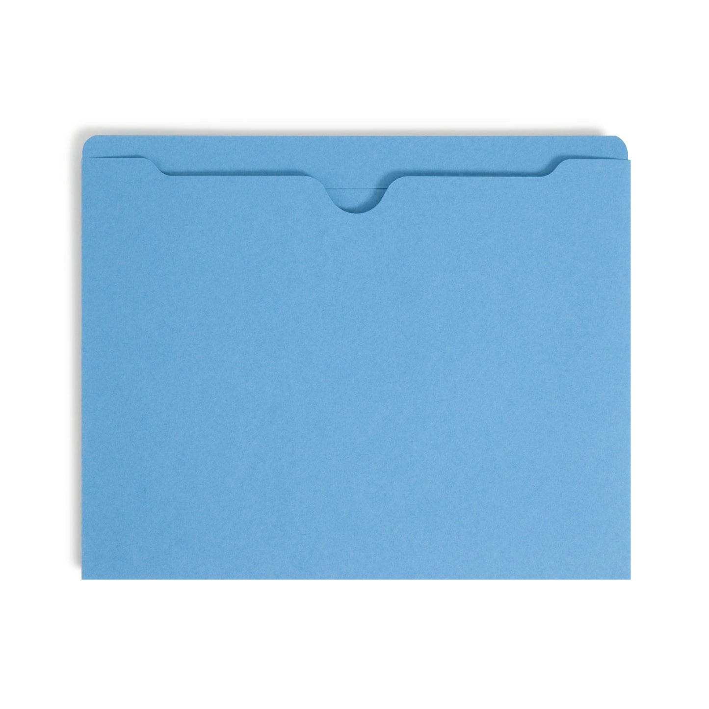 Colored File Jackets, Reinforced Straight-Cut Tab, No Expansion, Blue Color, Letter Size, Set of 100, 30086486755024