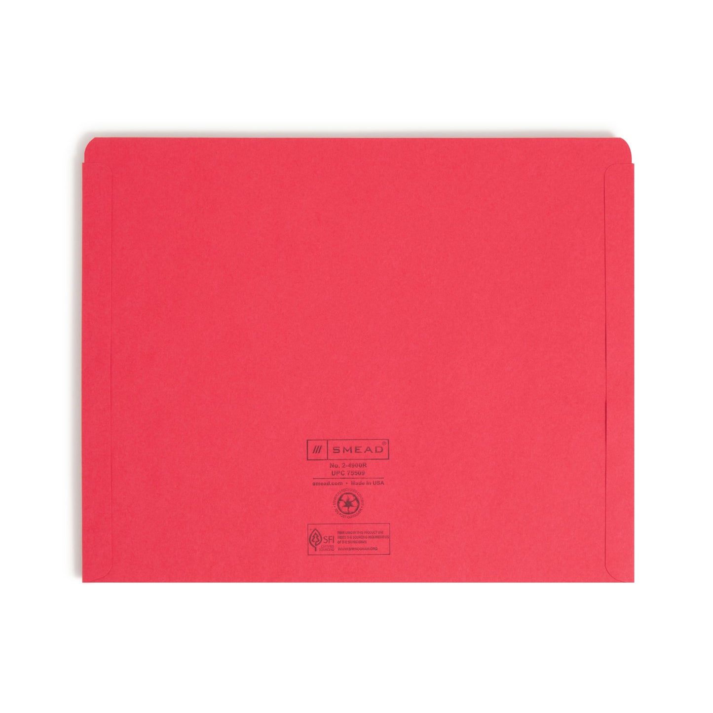 Colored File Jackets, Reinforced Straight-Cut Tab, No Expansion, Red Color, Letter Size, Set of 100, 30086486755093