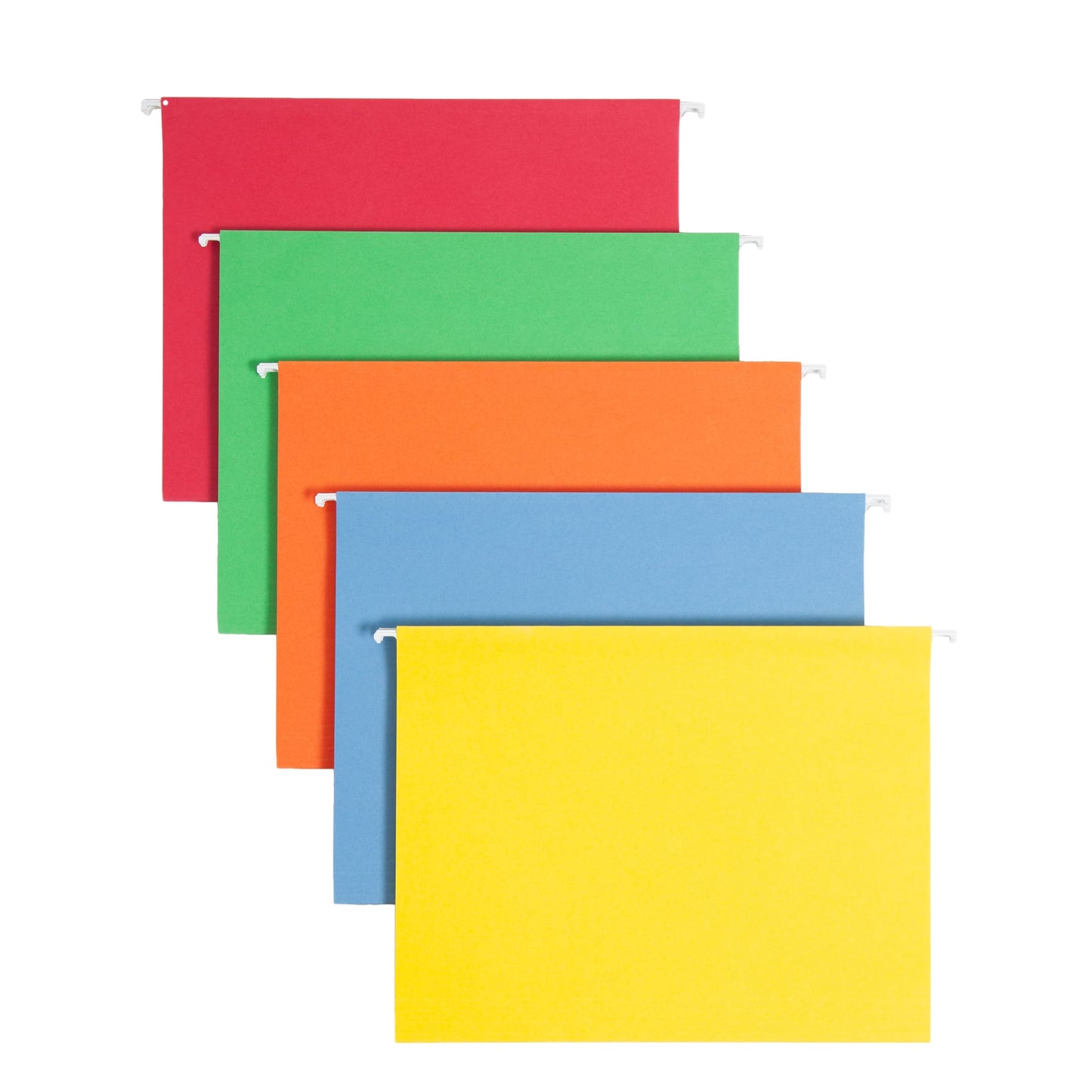 Standard Hanging File Folders with 1/5-Cut Tabs, Assorted Colors Color, Letter Size, Set of 25, 086486640596