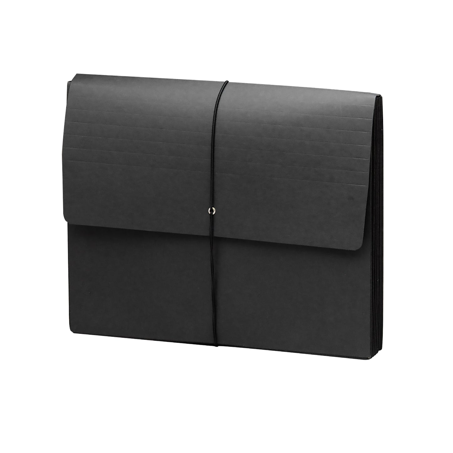 Extra Wide Expanding Wallets with Elastic Cord, 5-1/4 Inch Expansion, Black Color, Extra Wide Letter Size, Set of 10, 30086486711198