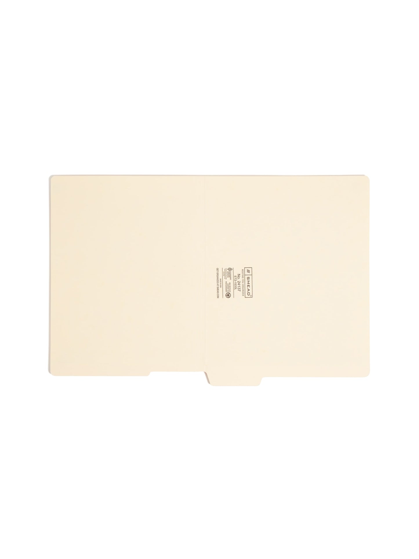 Shelf-Master® Reinforced Tab End Tab File Folders, 1/3-Cut Tab, Bottom Position, Manila Color, Letter Size, Set of 100, 086486241373