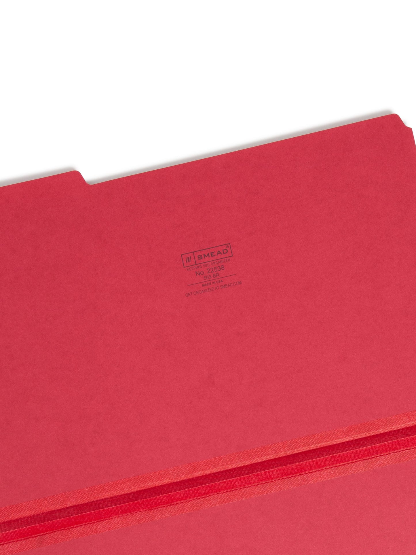 Pressboard File Folder, 1 inch Expansion, 1/3-Cut Tab, Bright Red Color, Legal Size, Set of 25, 086486225380
