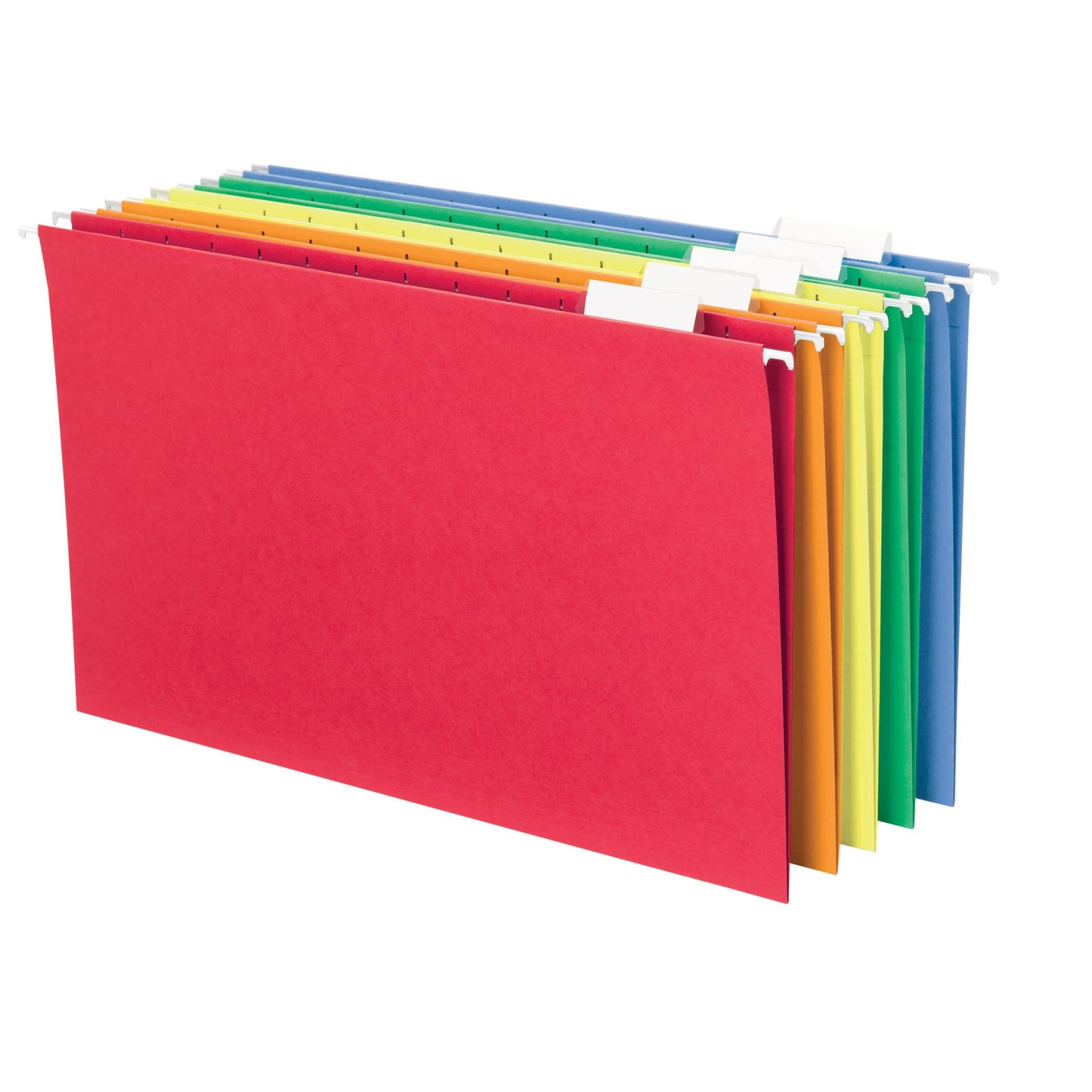Standard Hanging File Folders with 1/5-Cut Tabs, Assorted Colors Color, Legal Size, Set of 25, 086486641593