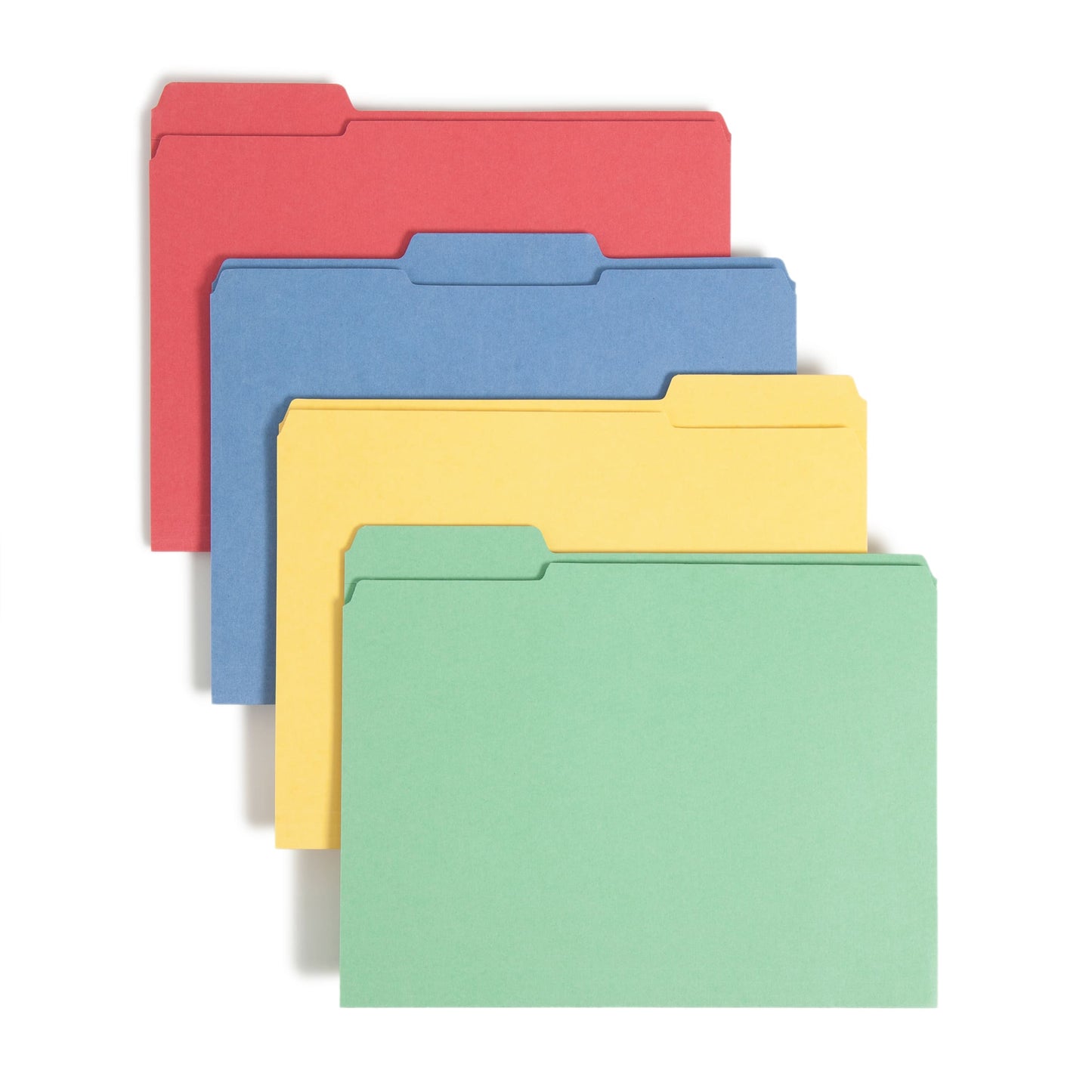 100% Recycled File Folders, Assorted Colors Color, Letter Size, Set of 100, 086486120081
