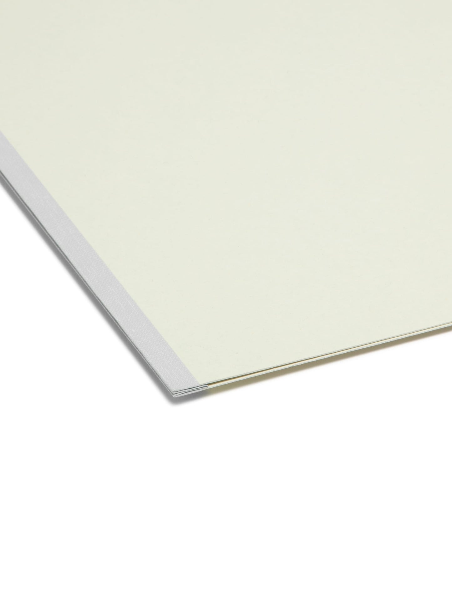 Pressboard File Folder, 1/3-Cut Tab Flat Metal, 1 inch Expansion, Gray/Green Color, Letter Size,