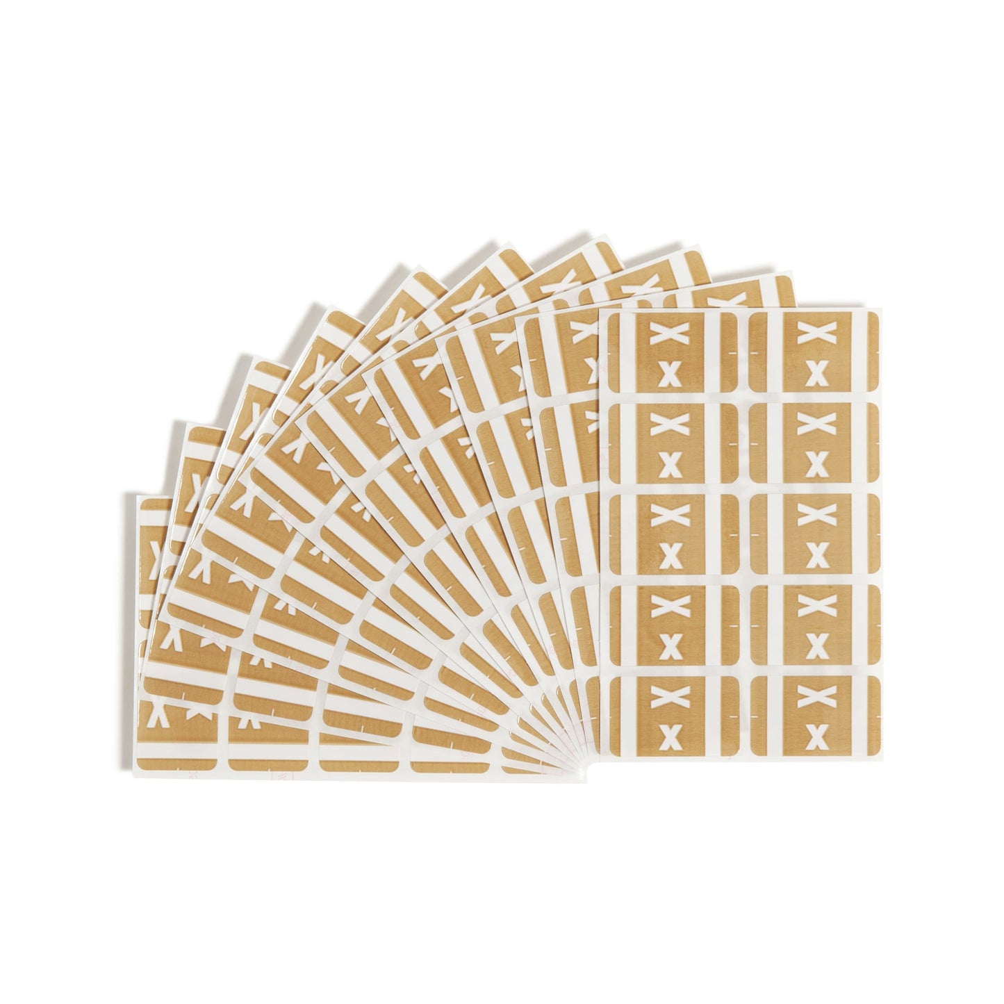 AlphaZ® ACCS Color Coded Alphabetic Labels - Sheets, Light Brown Color, 1" X 1-5/8" Size, Set of 100, 086486671941