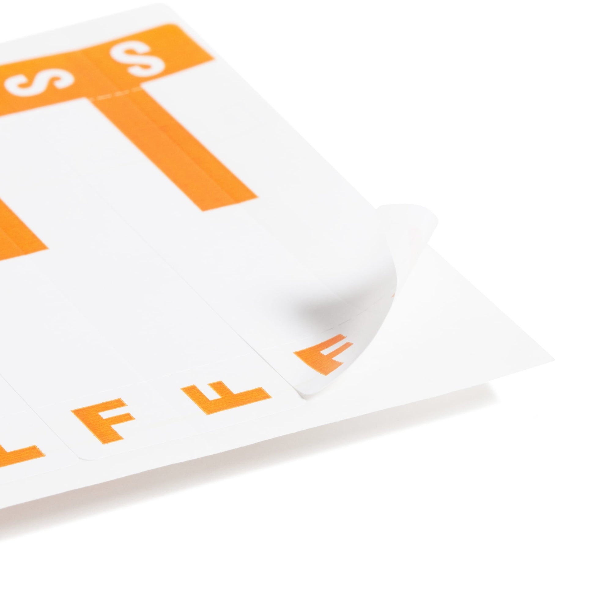 AlphaZ® NCC Color-Coded Name Labels - Sheets, Orange Color, 3-5/8" X 1-5/32" Size, Set of 100, 086486671576