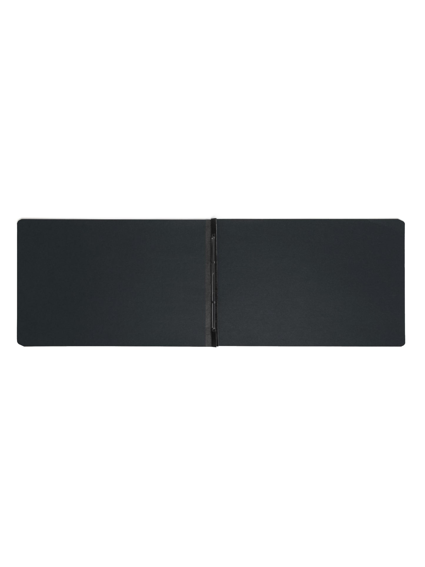 Premium Pressboard Report Covers, 8 1/2-inch Metal Prong Side Fastener with Compressor, 3-inch Expansion, Black Color, Tabloid Size,