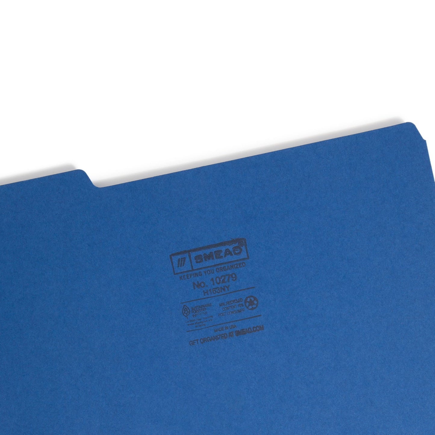 Interior File Folders, Navy Color, Letter Size, Set of 100, 086486102797