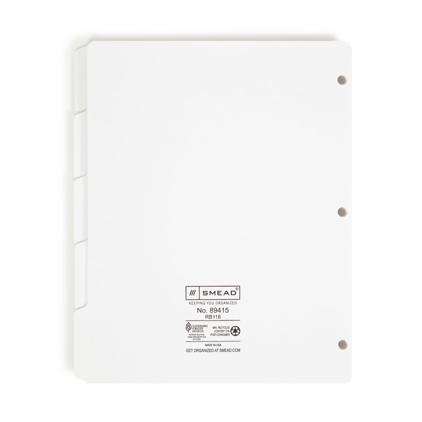 Three-Ring Binder Index Dividers, 20 Sets of 5 Dividers Each, 1/5-Cut Tabs, White Color, Letter Size, Set of 5, 30086486894150