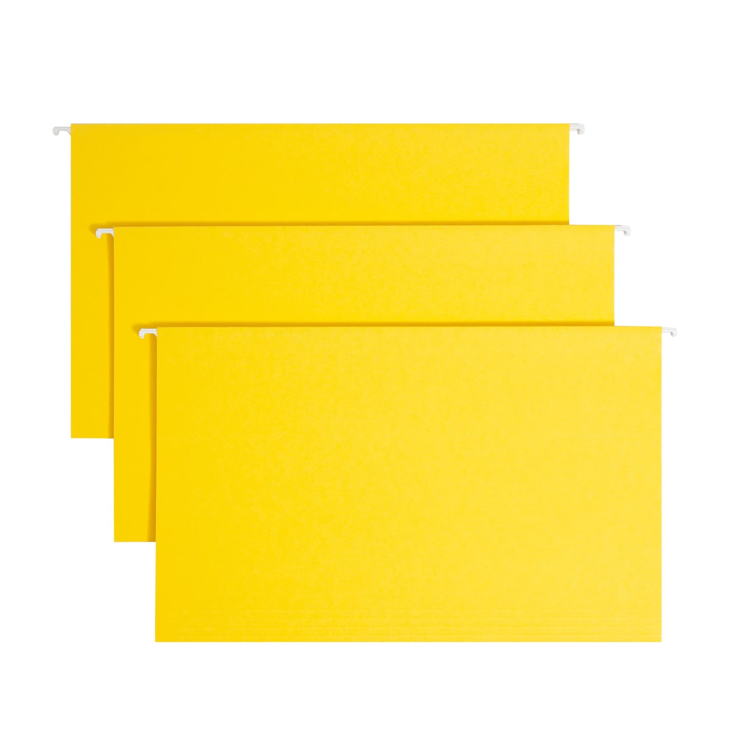 Standard Hanging File Folders with 1/5-Cut Tabs, Yellow Color, Legal Size, Set of 25, 086486641692
