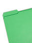 Reinforced Tab File Folders, 1/3-Cut Tab, Green Color, Letter Size, Set of 100, 086486121347