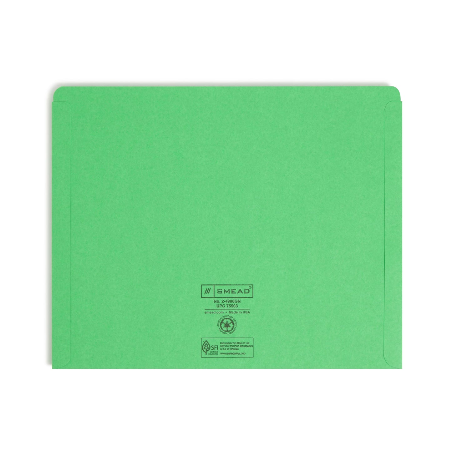 Colored File Jackets, Reinforced Straight-Cut Tab, No Expansion, Green Color, Letter Size, Set of 100, 30086486755031