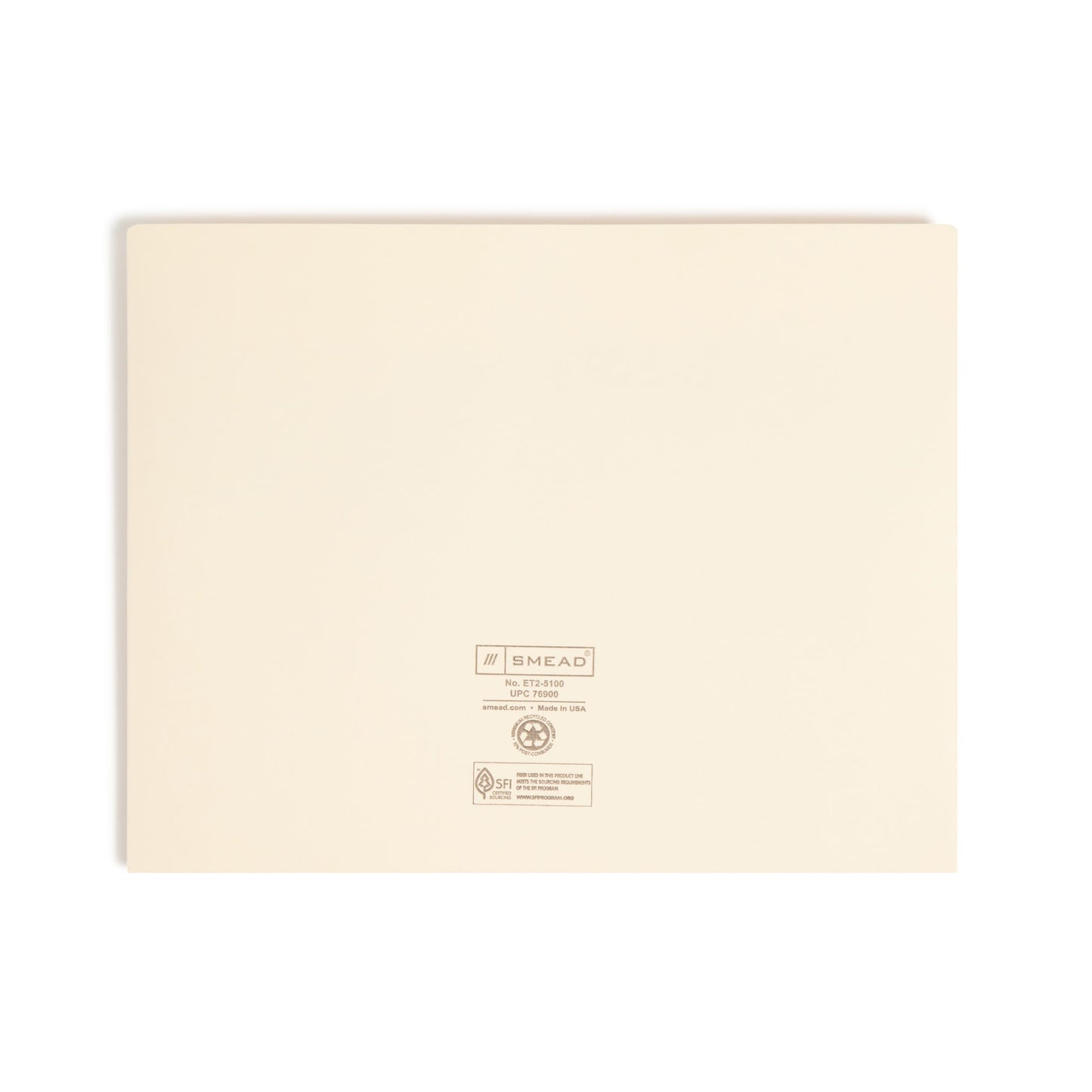 End Tab Dental-Style File Jacket, Straight-Cut Tab, Manila Color, Letter Size, Set of 50, 30086486769007