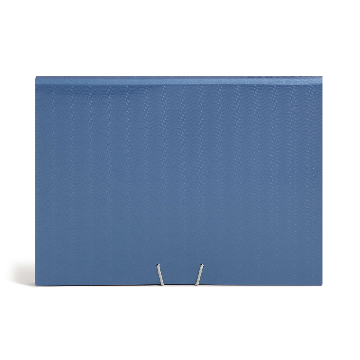 Poly Expanding Files with Flap, 12 Pockets, Wave Pattern, Blue Color, Letter Size, Set of 1, 086486708630