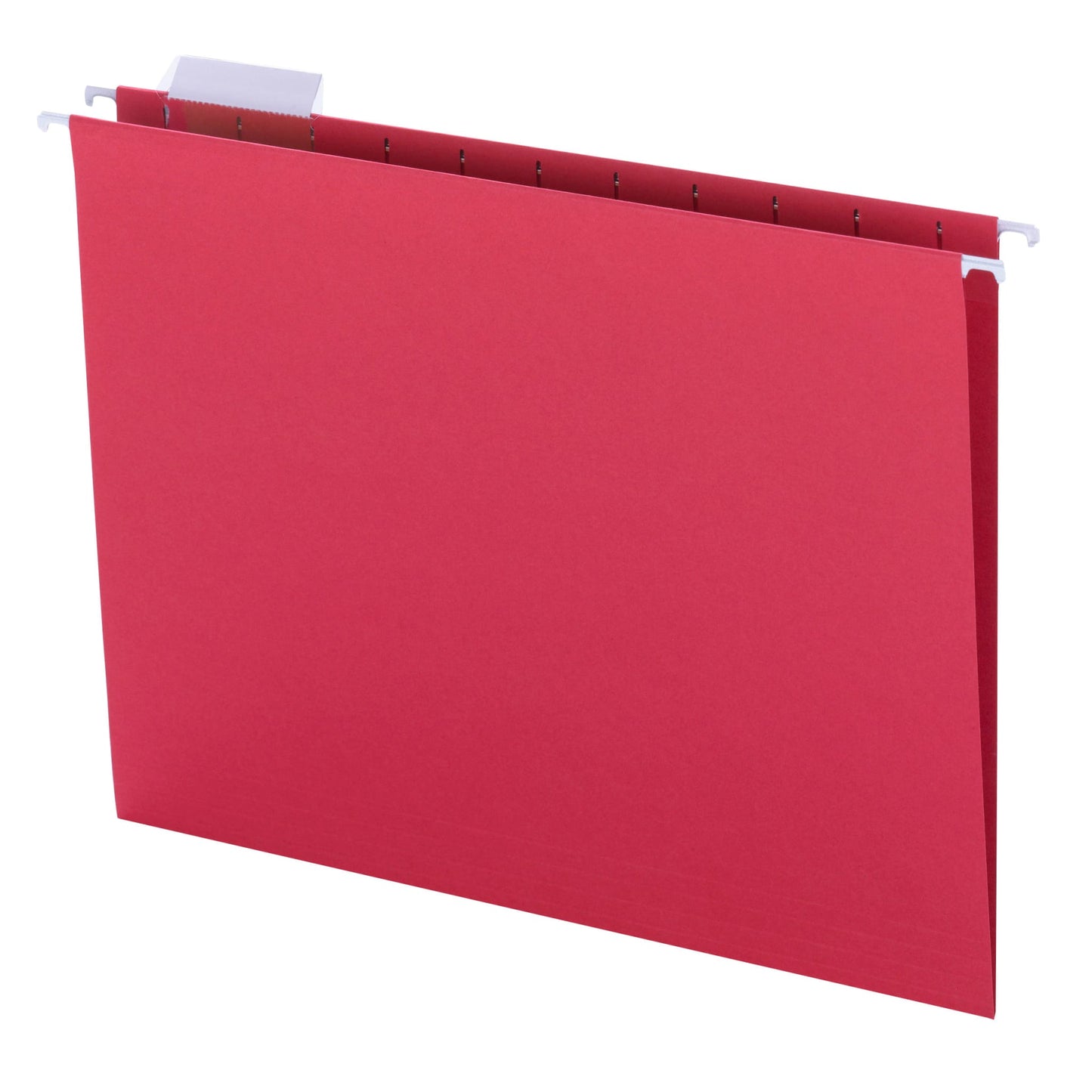 Standard Hanging File Folders with 1/5-Cut Tabs, Red Color, Letter Size, Set of 25, 086486640671