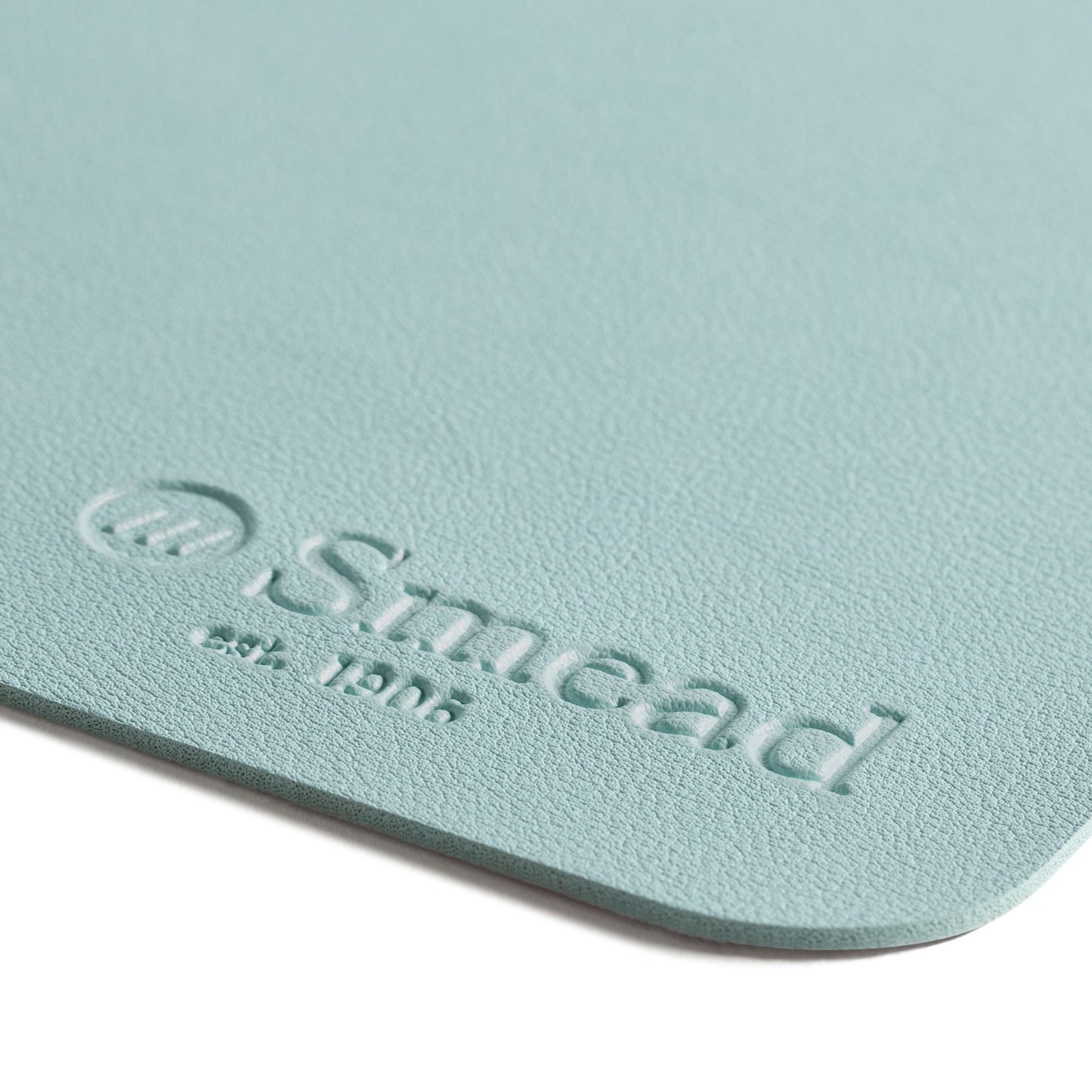 Vegan Leather Desk Pad, Superior Blue Color, 36"X17" Size, Set of 1, 086486648301