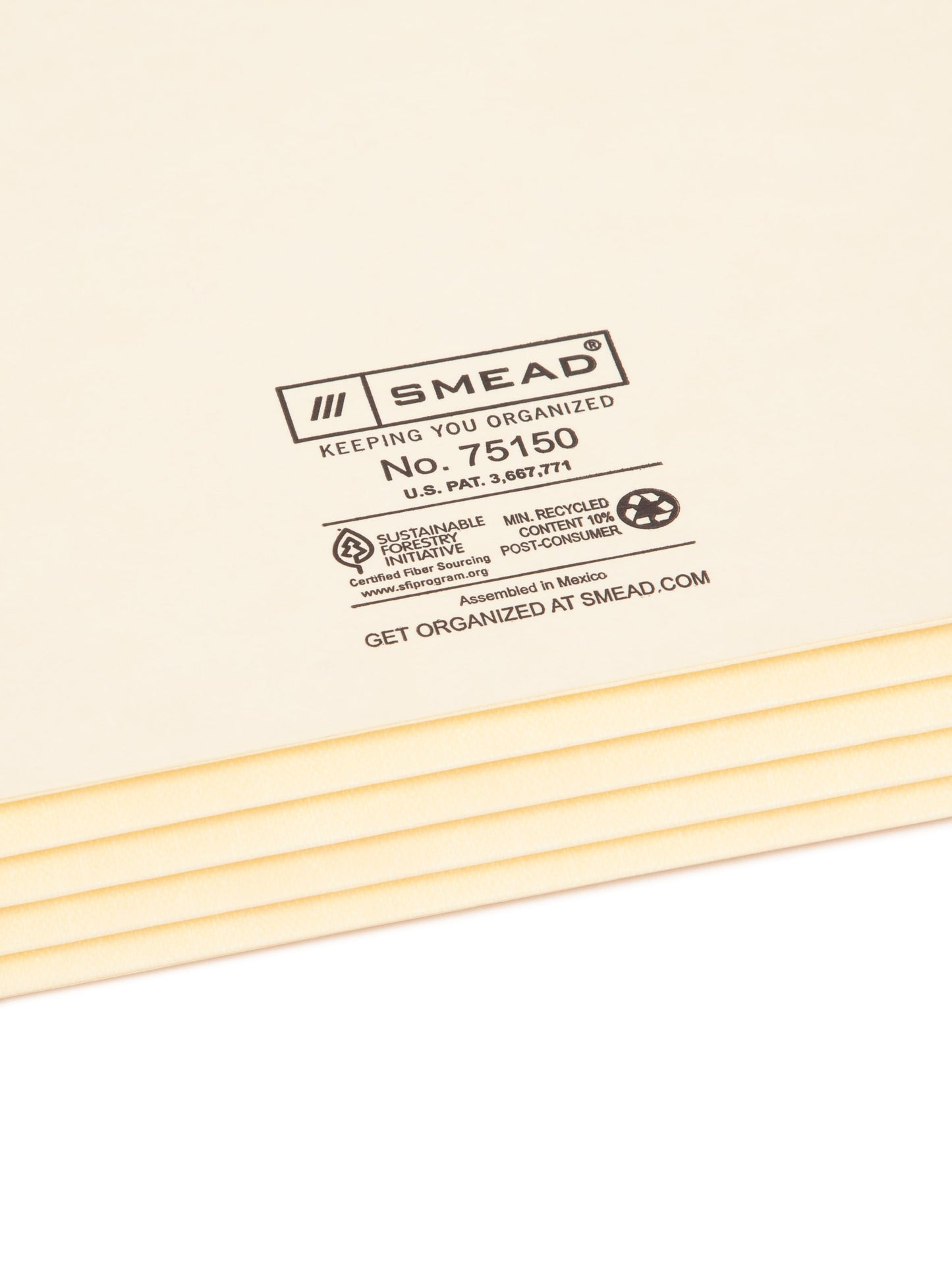 TUFF® Extra-Wide Reinforced End Tab File Pockets, Straight-Cut Tab, 3-1/2 inch Expansion, Manila Color, Letter Size, Set of 10, 30086486751507