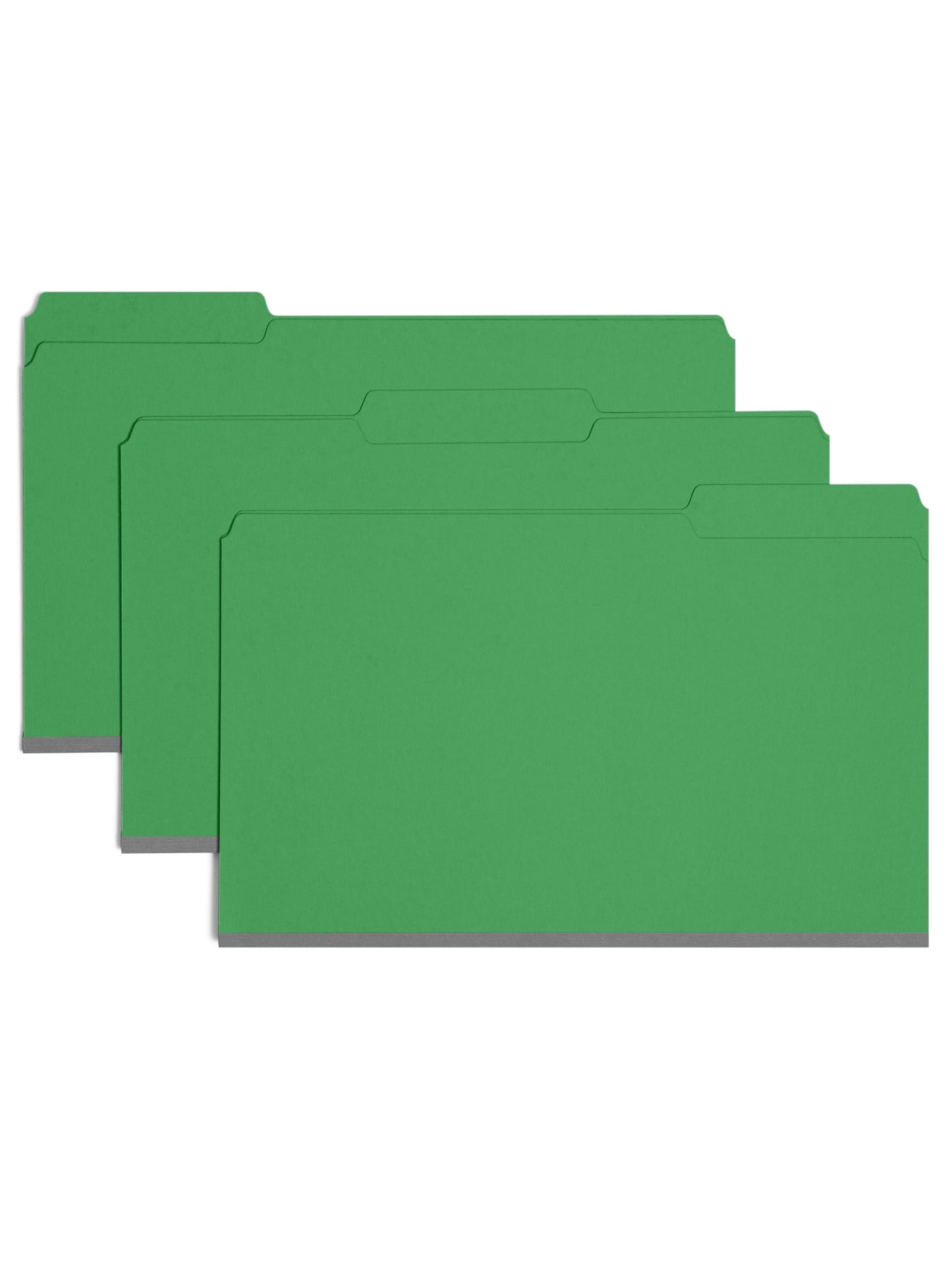 Pressboard File Folder, 1 inch Expansion, 1/3-Cut Tab, Green Color, Legal Size, Set of 25, 086486225465