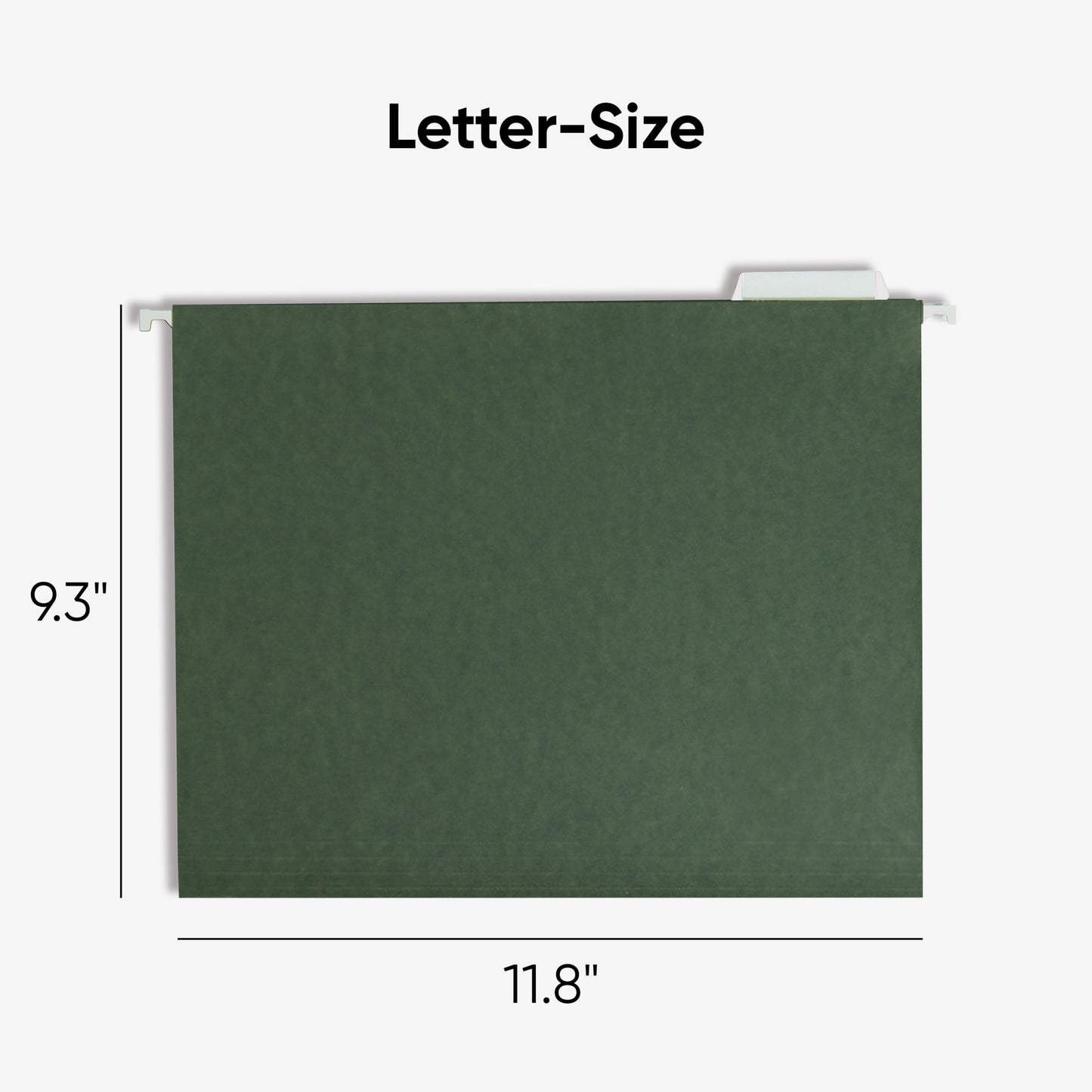 Standard Hanging File Folders with 1/5-Cut Tabs, Standard Green Color, Letter Size, Set of 50, 086486640299