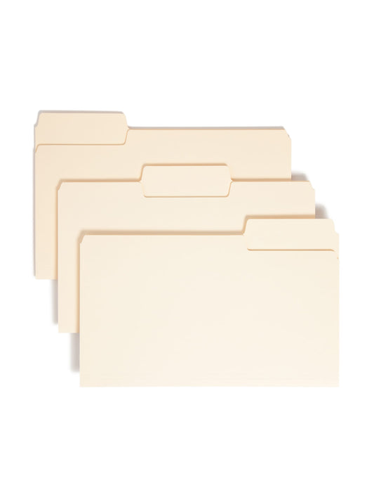 SuperTab® Heavyweight File Folders, Manila Color, Legal Size, Set of 50, 086486154017