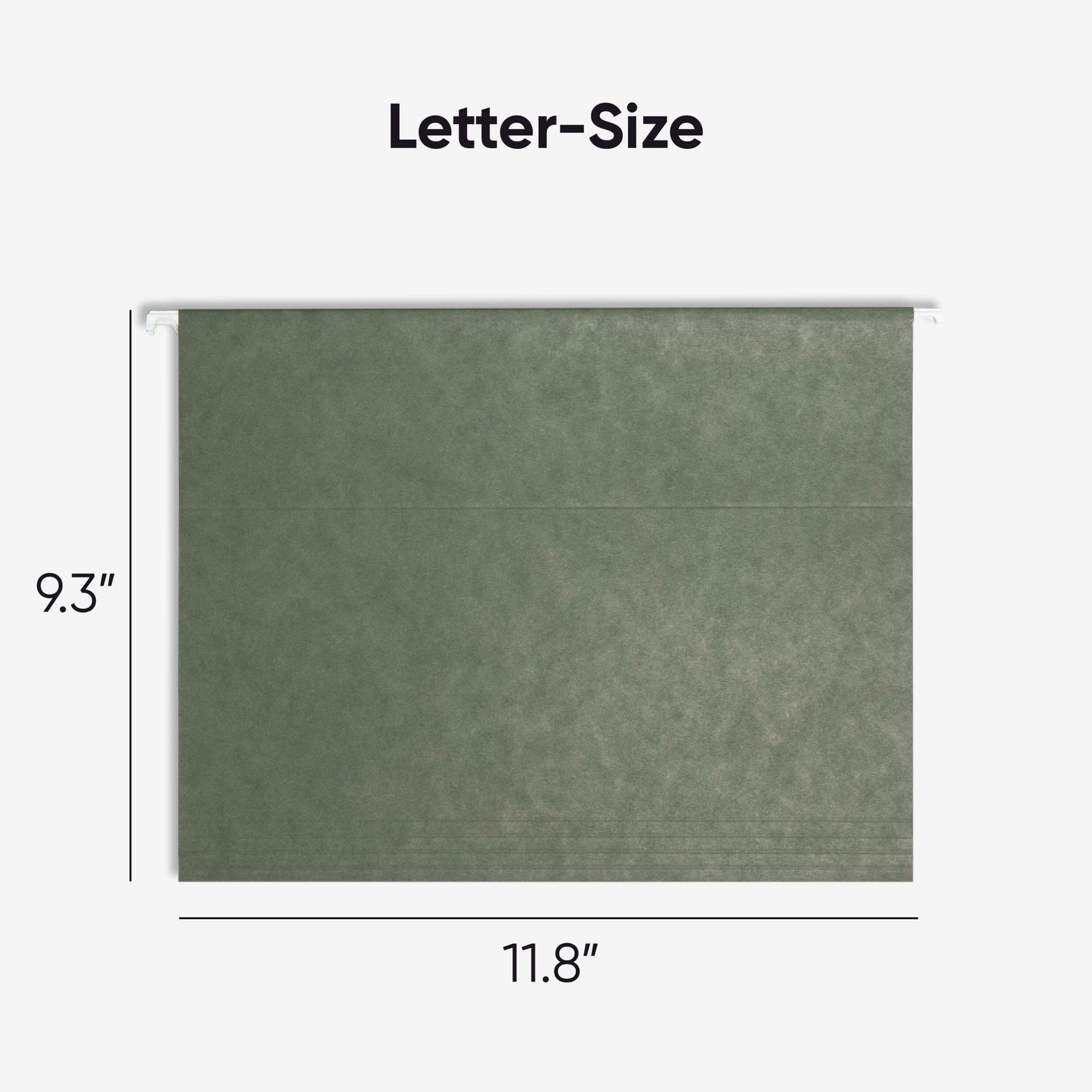 Standard Hanging File Folders with 1/5-Cut Tabs, Standard Green Color, Letter Size, Set of 25, 086486640558