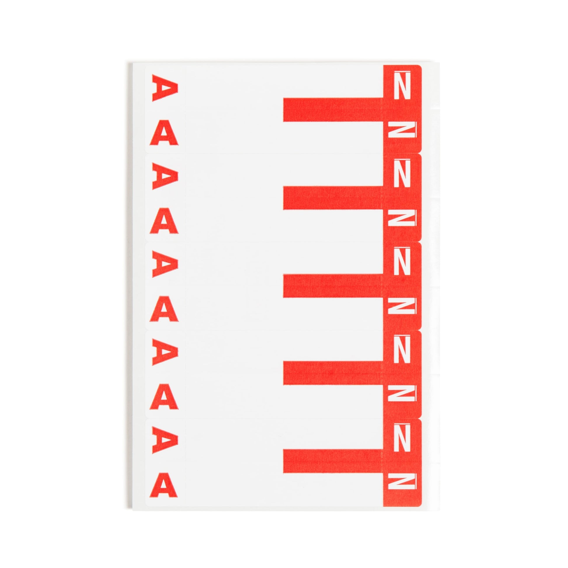 AlphaZ® NCC Color-Coded Name Labels - Sheets, Red Color, 3-5/8" X 1-5/32" Size, Set of 100, 086486671521