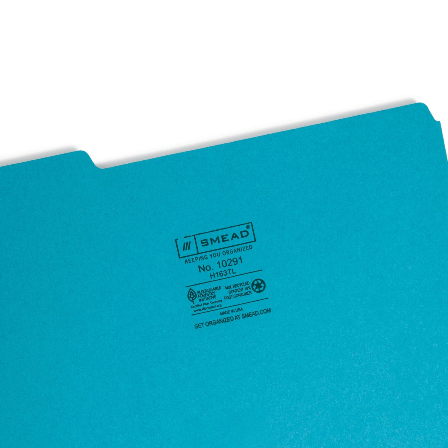 Interior File Folders, Teal Color, Letter Size, Set of 100, 086486102919