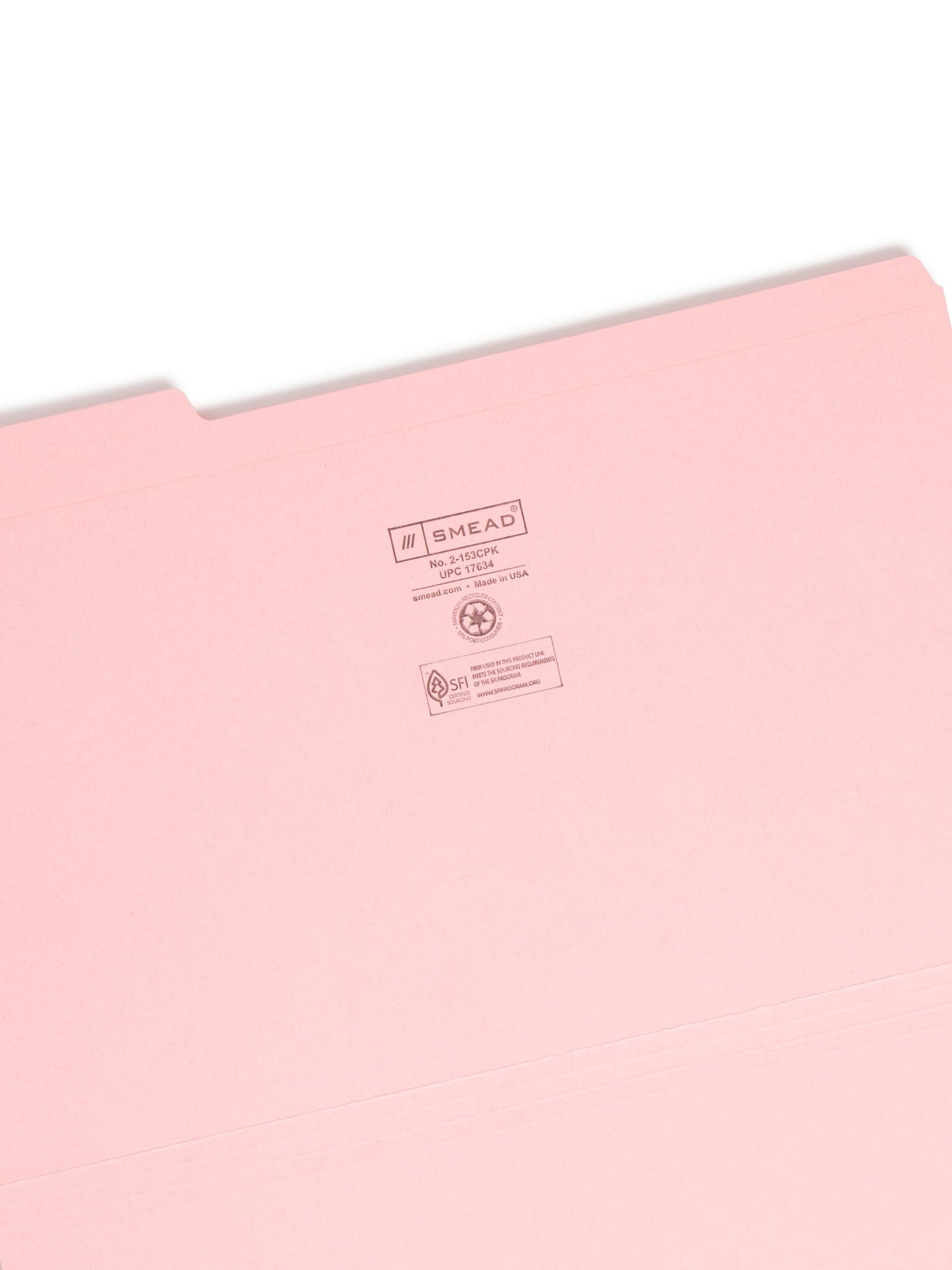 Reinforced Tab File Folders, 1/3-Cut Tab, Pink Color, Legal Size, Set of 100, 086486176347