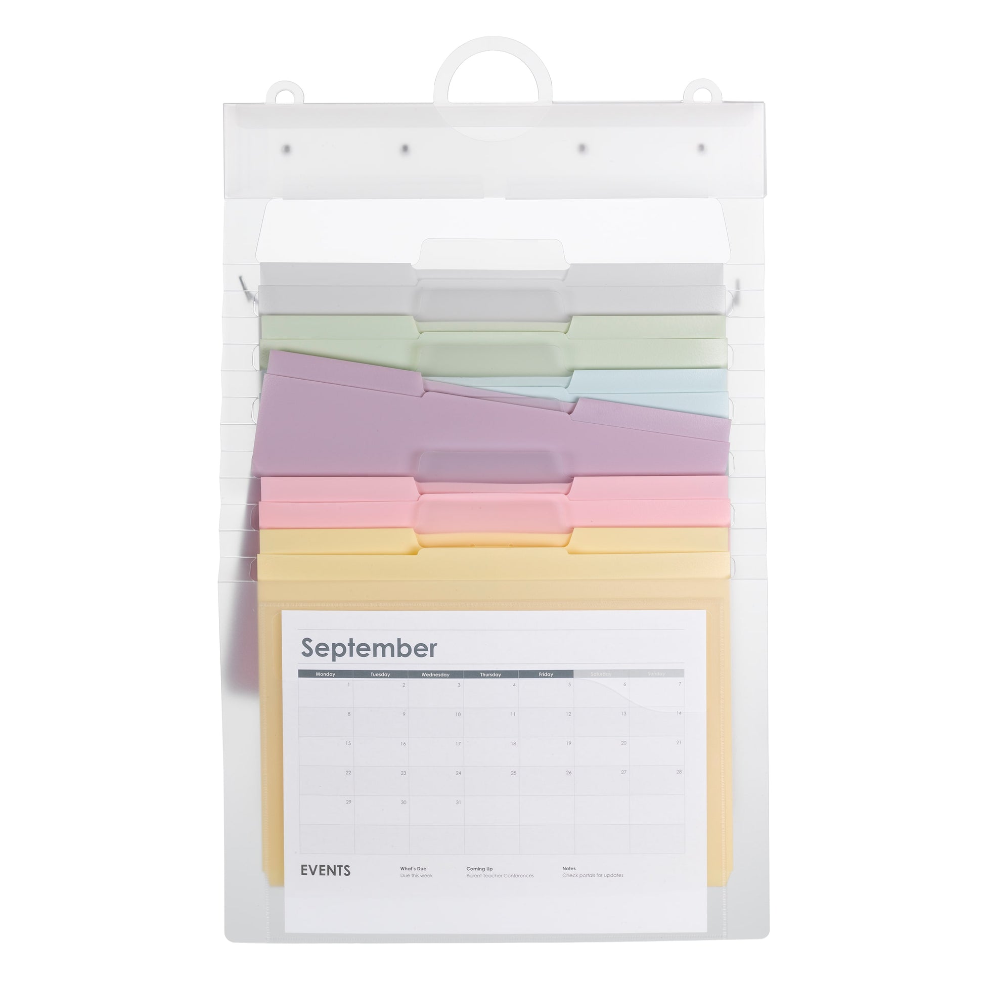 Cascading Wall Organizers, 6 Pockets, Assorted Colors Color, Letter Size, Set of 1, 086486920643