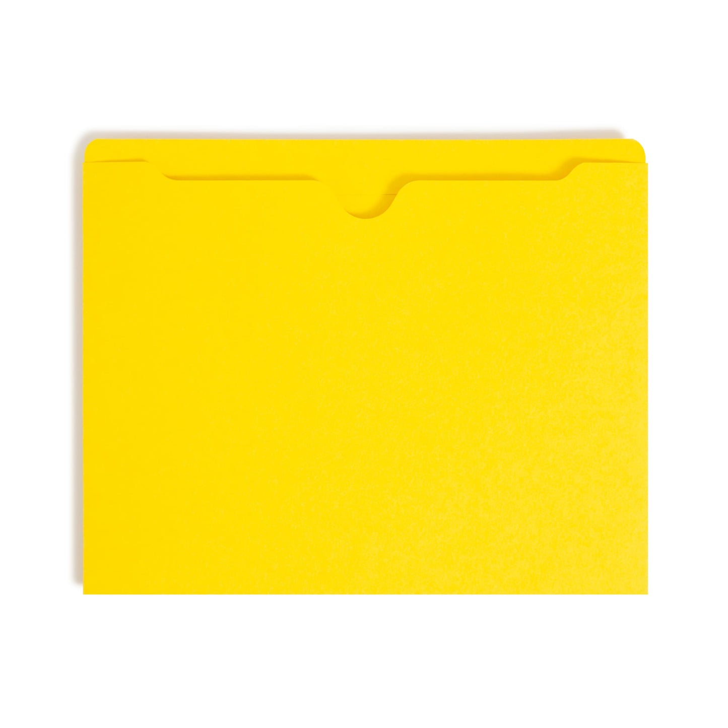 Colored File Jackets, Reinforced Straight-Cut Tab, No Expansion, Yellow Color, Letter Size, Set of 100, 30086486755116