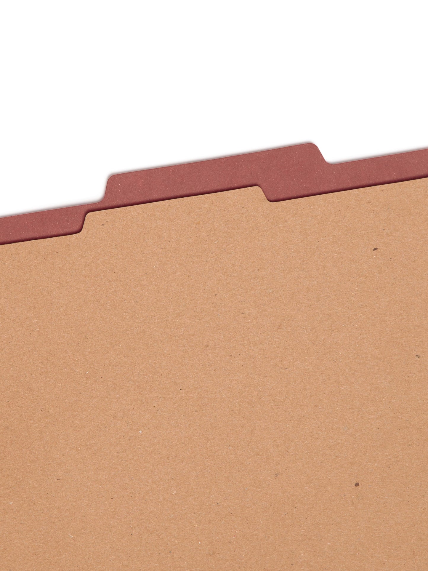 SafeSHIELD® Pressboard Classification File Folders, 1 Divider, 2 inch Expansion, Red Color, Letter Size,