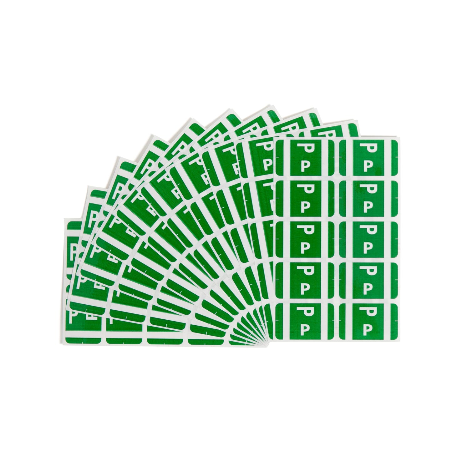AlphaZ® ACCS Color Coded Alphabetic Labels - Sheets, Dark Green Color, 1" X 1-5/8" Size, Set of 100, 086486671866