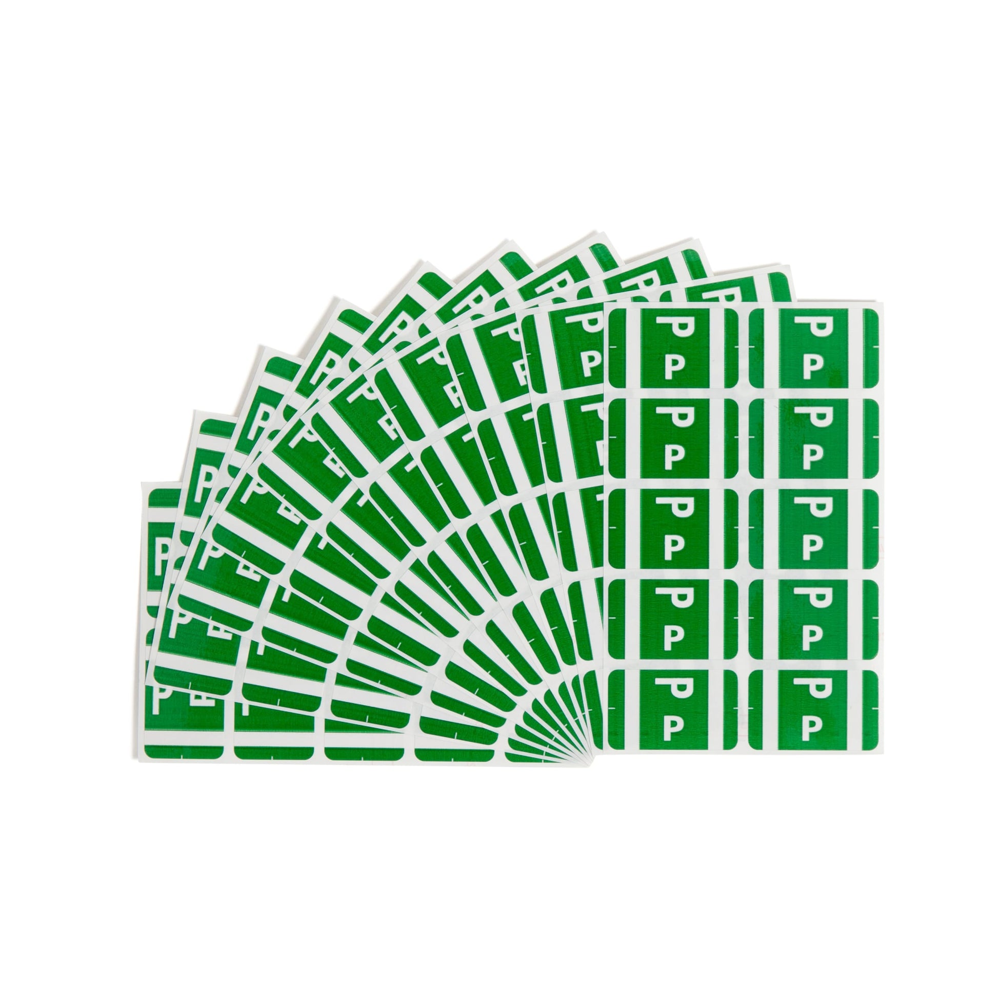 AlphaZ® ACCS Color Coded Alphabetic Labels - Sheets, Dark Green Color, 1" X 1-5/8" Size, Set of 100, 086486671866