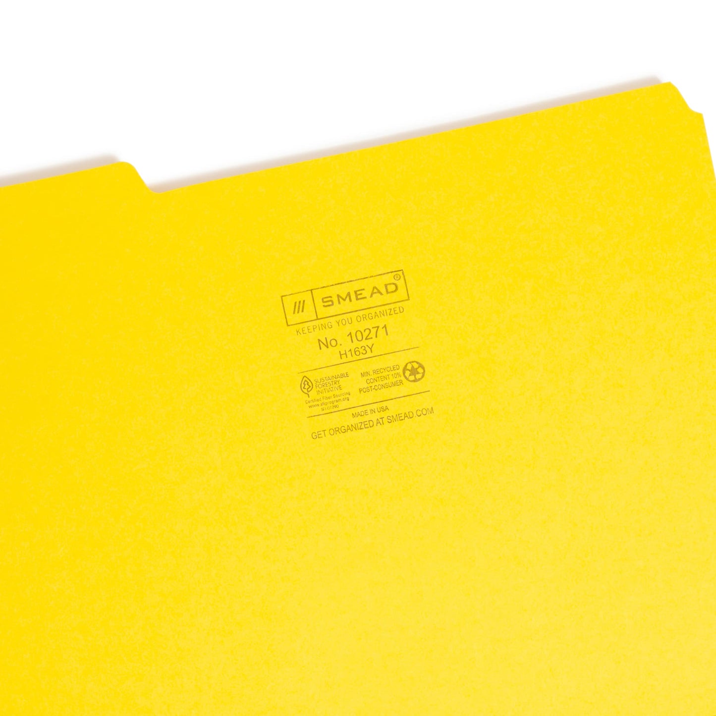 Interior File Folders, Yellow Color, Letter Size, Set of 100, 086486102711