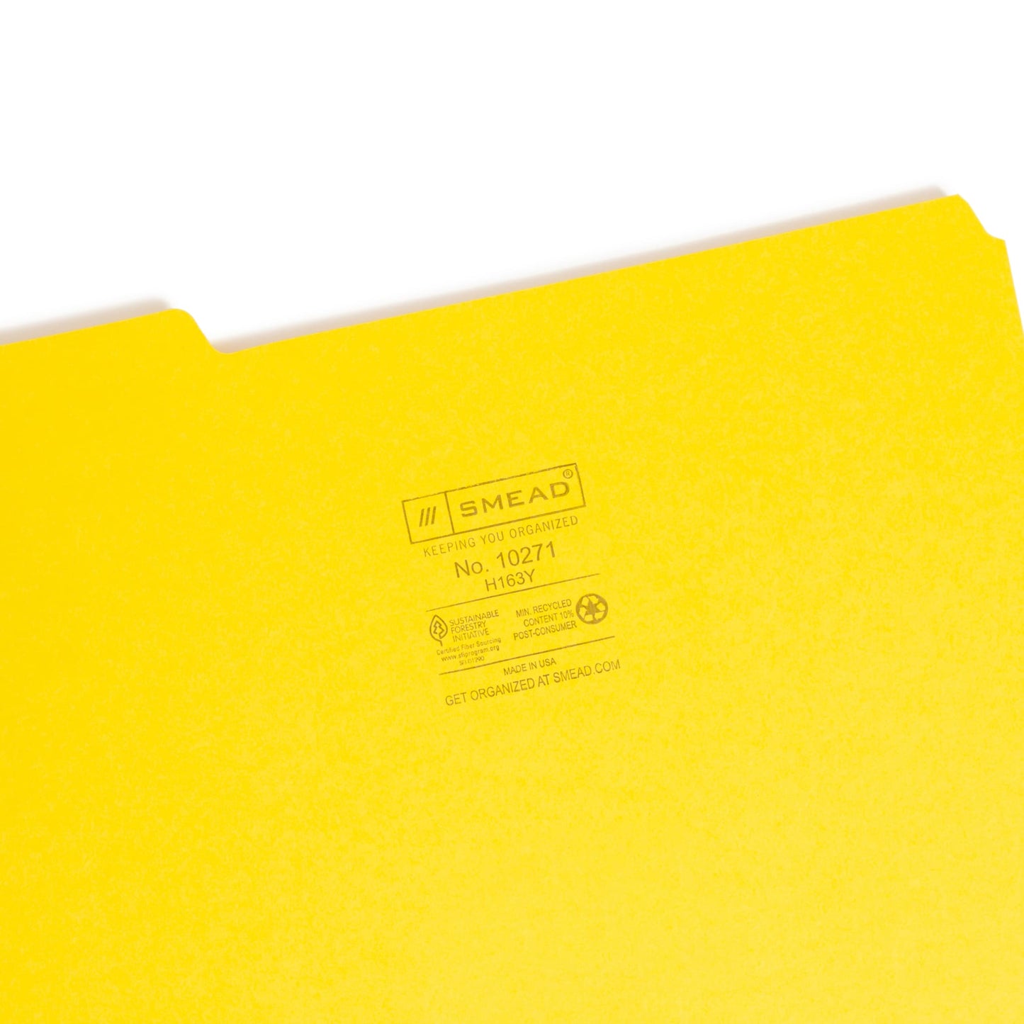 Interior File Folders, Yellow Color, Letter Size, Set of 100, 086486102711