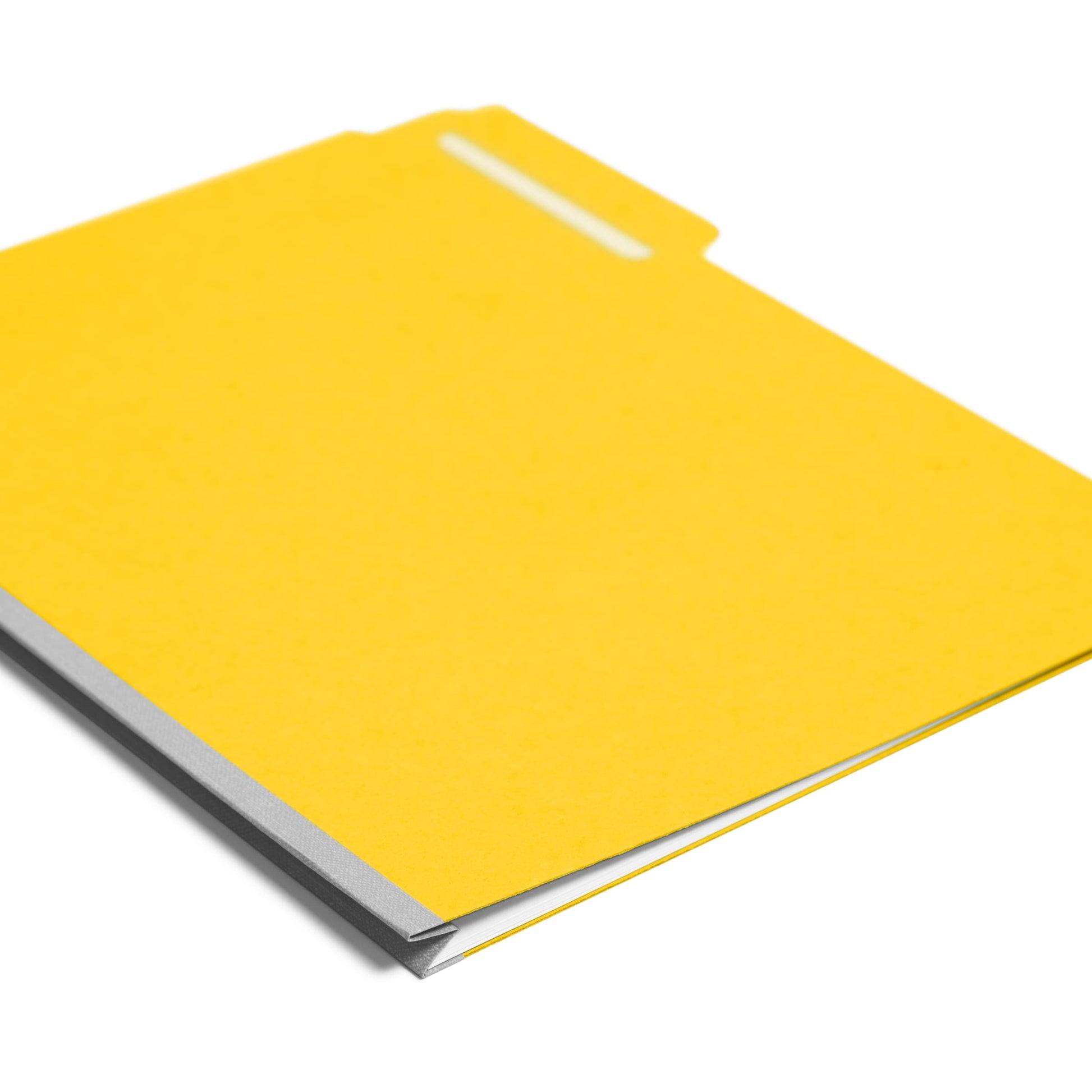 Pressboard File Folder, 1 inch Expansion, 1/3-Cut Tab, Yellow Color, Letter Size, Set of 25, 086486215626