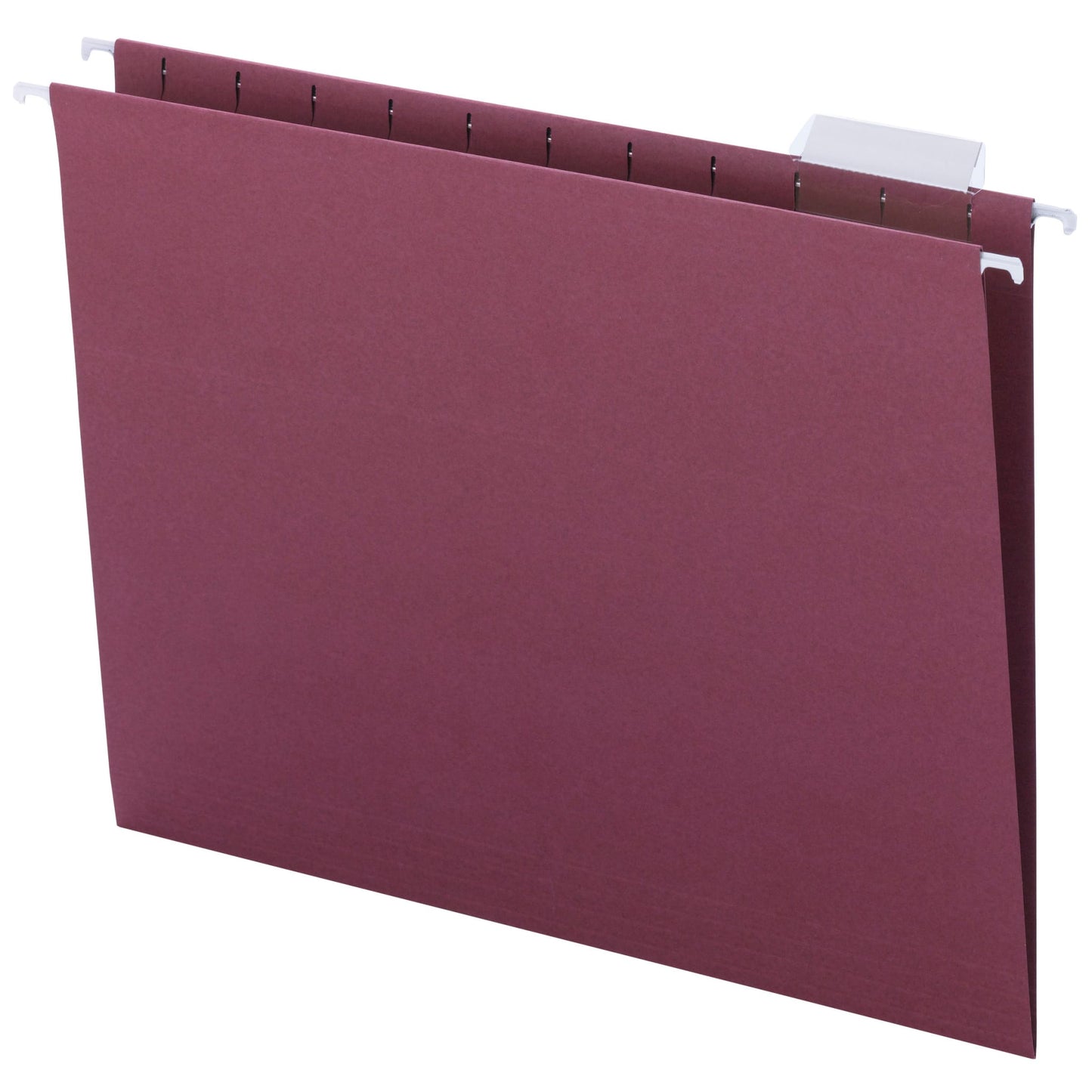 Standard Hanging File Folders with 1/5-Cut Tabs, Maroon Color, Letter Size, Set of 25, 086486640732