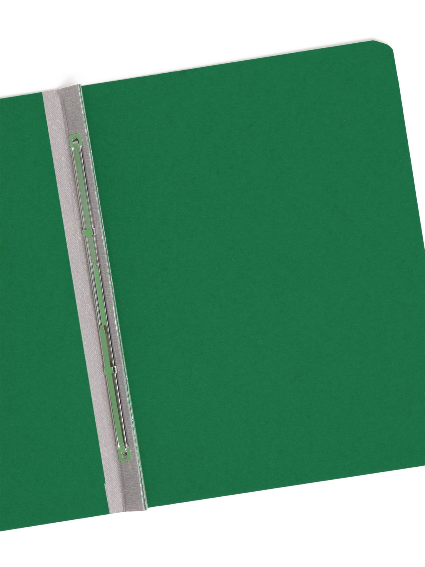Premium Pressboard Report Covers, 8 1/2-inch Metal Prong Side Fastener with Compressor, 3-inch Expansion, Green Color, Letter Size,
