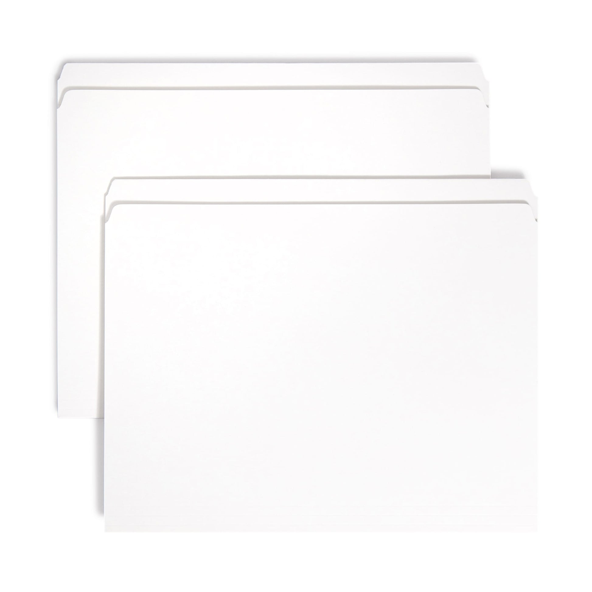 Reinforced Tab File Folders, Straight-Cut Tab, White Color, Letter Size, Set of 100, 086486128100