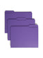 Reinforced Tab File Folders, 1/3-Cut Tab, Purple Color, Letter Size, Set of 100, 086486130349