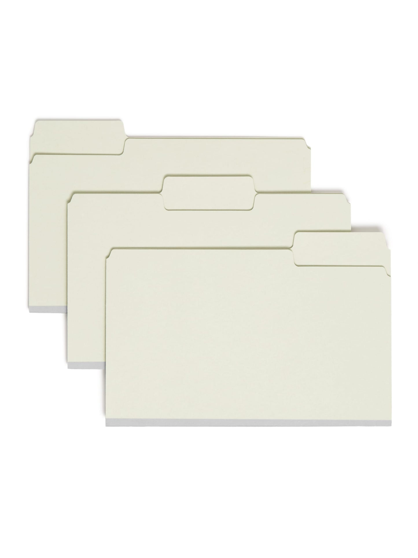 SuperTab® Pressboard Fastener File Folders, Gray/Green Color, Legal Size, Set of 25, 086486199810