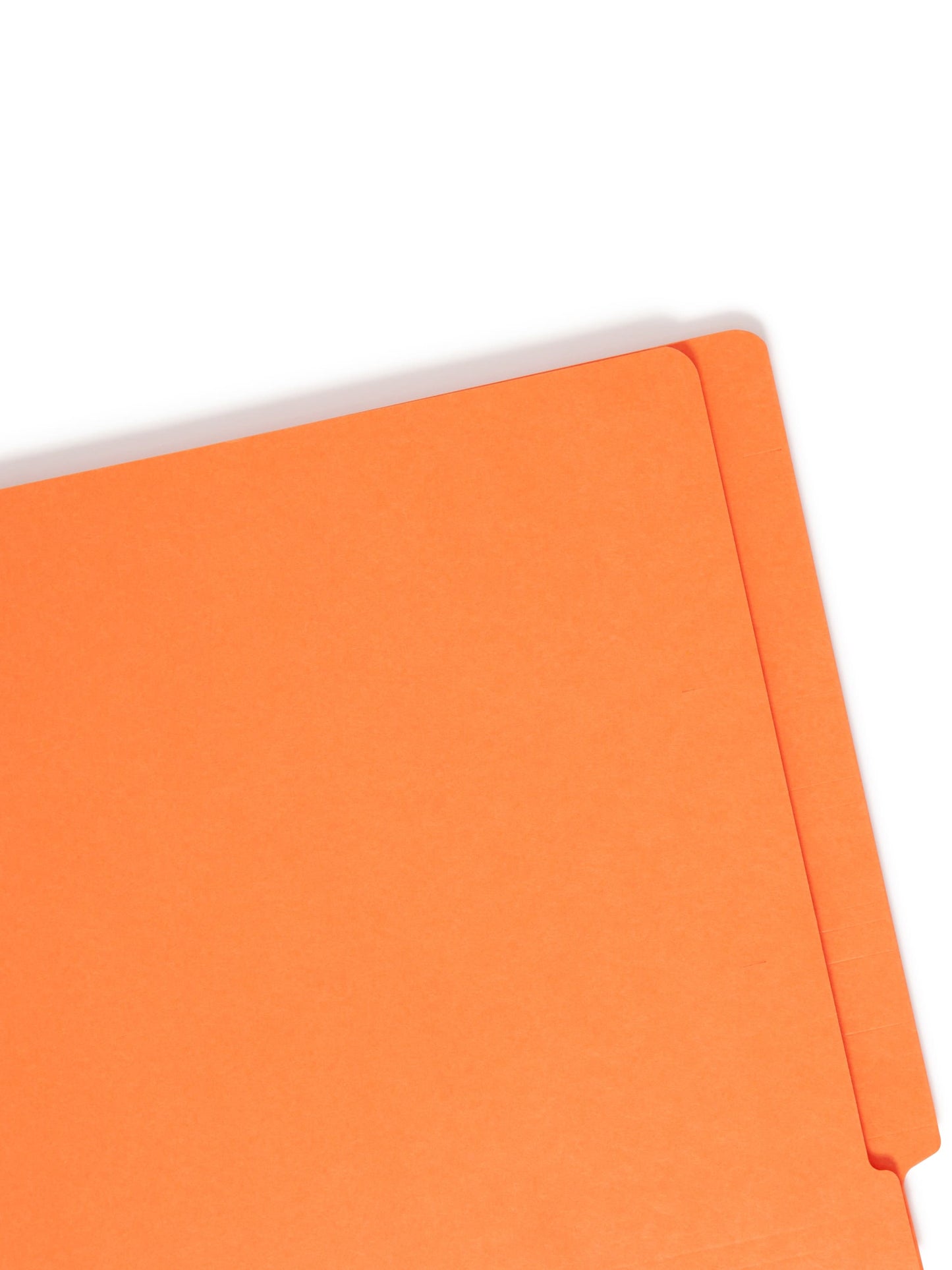 Shelf-Master® Reinforced End Tab Fastener File Folders, Straight-Cut Tab, Orange Color, Letter Size, Set of 50, 086486256407