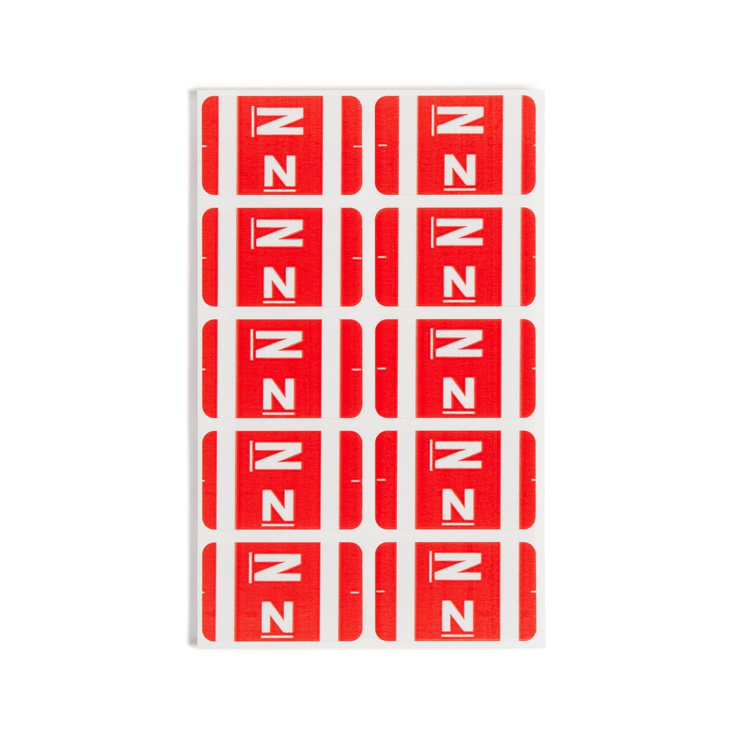 AlphaZ® ACCS Color Coded Alphabetic Labels - Sheets, Red Color, 1" X 1-5/8" Size, Set of 100, 086486671842