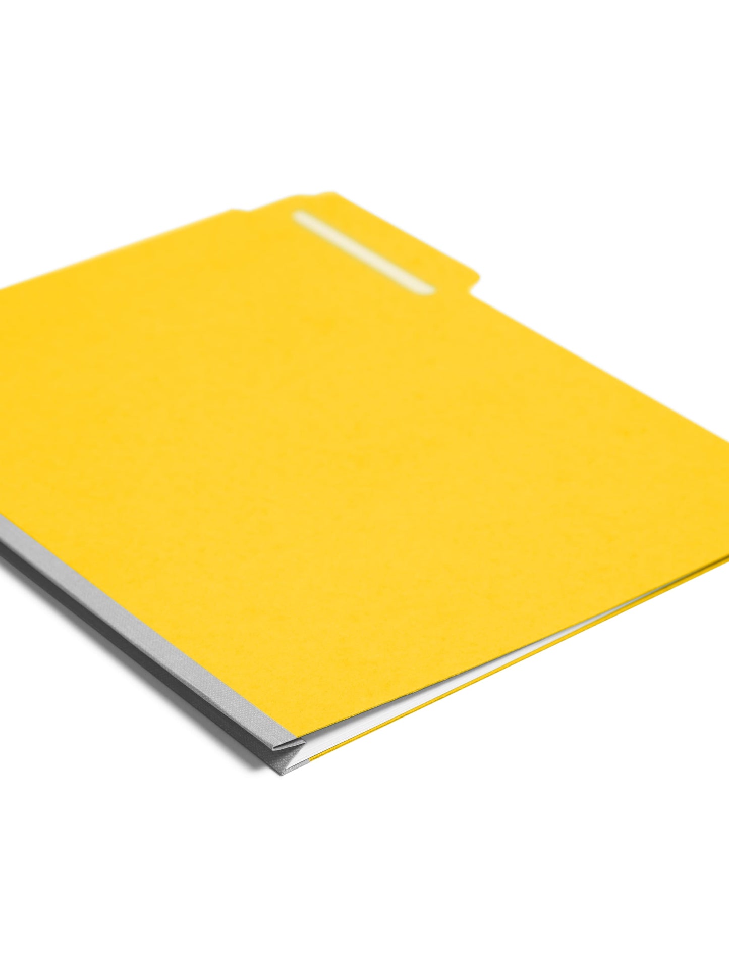 Pressboard File Folder, 1 inch Expansion, 1/3-Cut Tab, Yellow Color, Letter Size, Set of 25, 086486215626