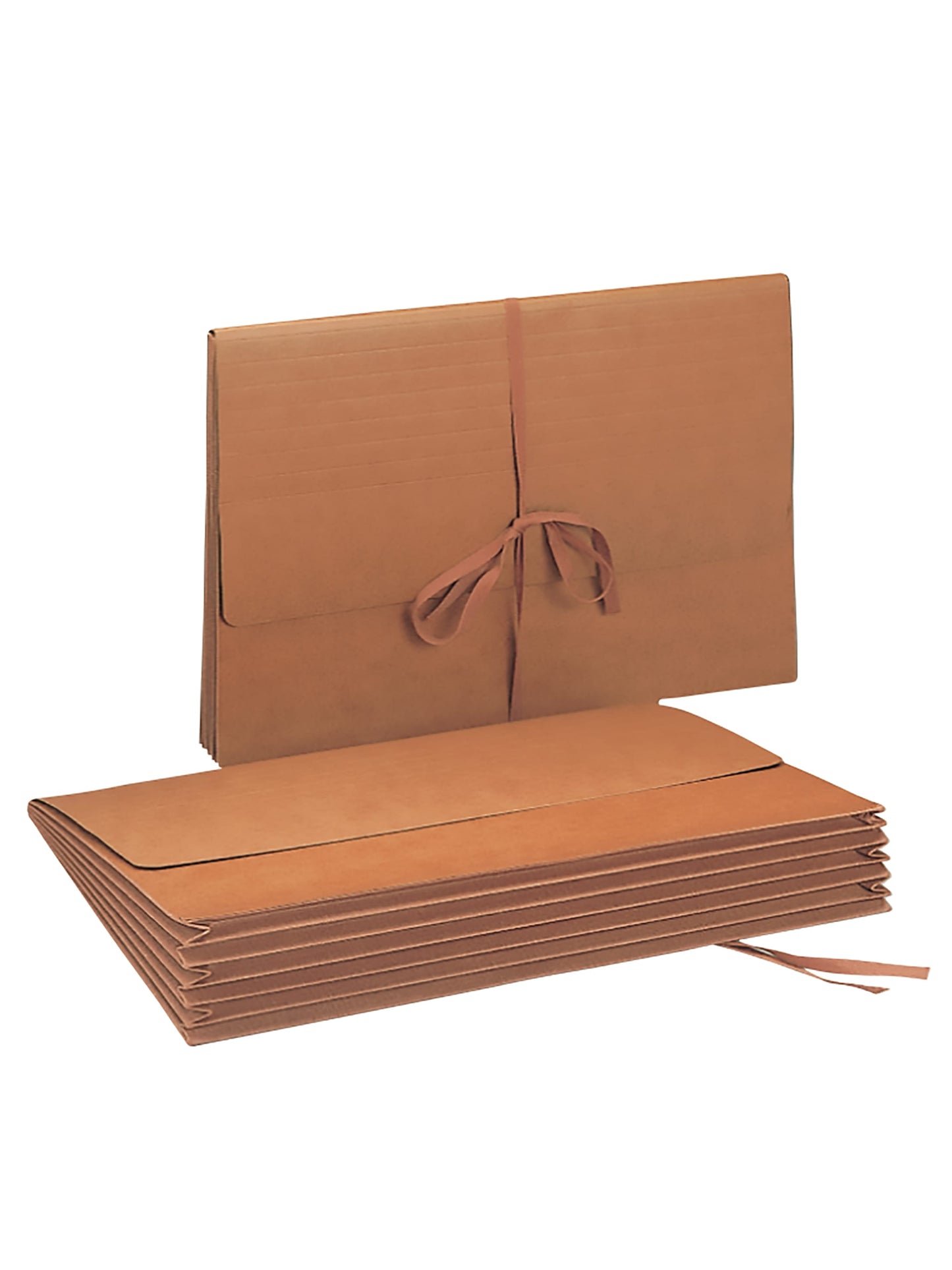 Redrope Expanding Wallets with Cloth Tape Tie, 5-1/4 Inch Expansion, Redrope Color, Legal Size, Set of 10, 30086486710757
