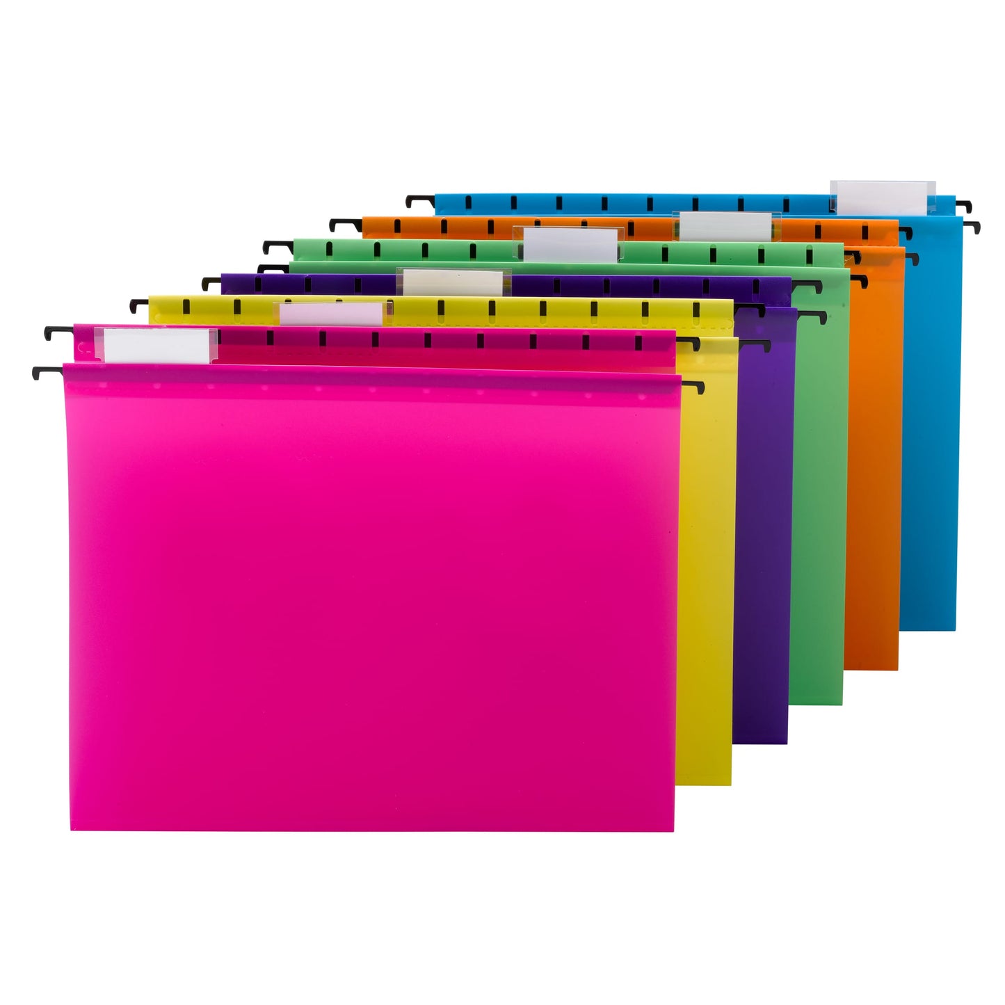 Poly Hanging File Folders, Assorted Colors Color, Letter Size, Set of 12, 086486640305